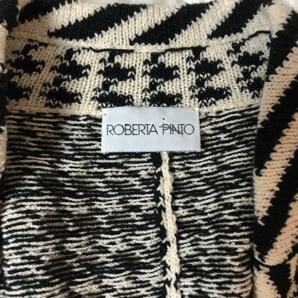 🌻Vintage Roberta Pinto houndstooth cardigan S - Picture 3 of 9